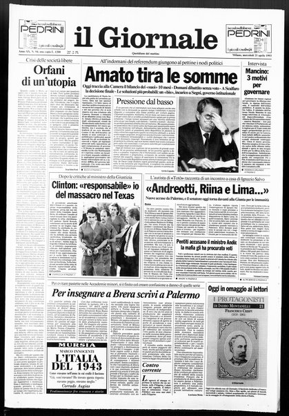 Il giornale : quotidiano del mattino